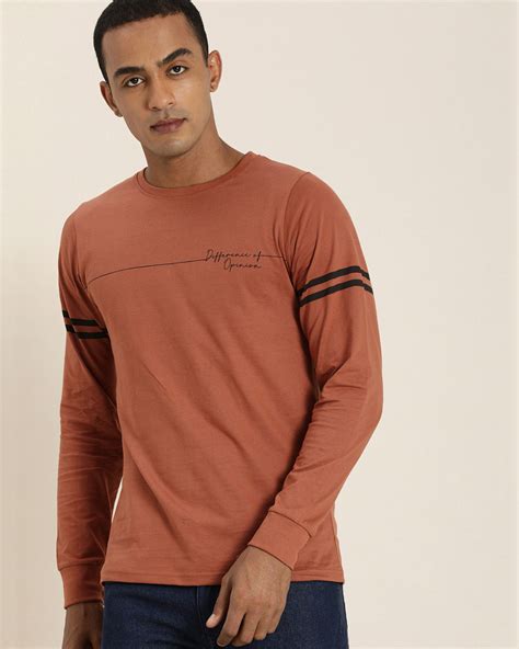 Buy Men's Brown Typography T-shirt for Men Brown Online at Bewakoof