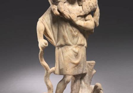 SCULPTURE: The Good Shepherd, late Roman, Asia Minor, early Christian, 3rd century. Cleveland ...