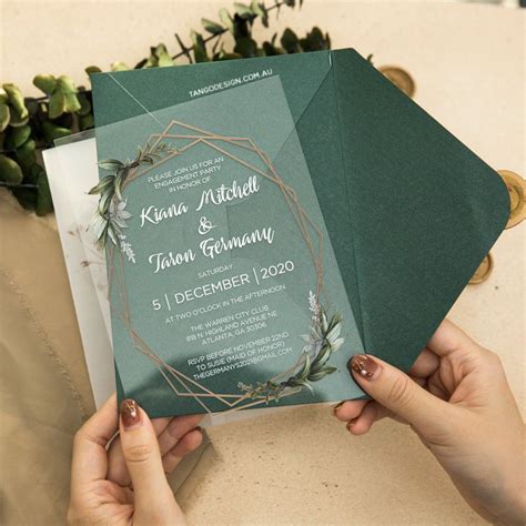 Green Wedding Invitation Designs