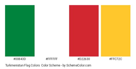 Turkmenistan Flag Colors » Country Flags » SchemeColor.com