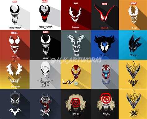 All Symbiotes Vector Arts by IG : @h.k.artworks : r/Marvel