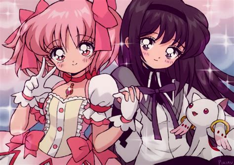 Mado Homu 90's art style [Mahou Shoujo Madoka★Magica] : r/wholesomeyuri