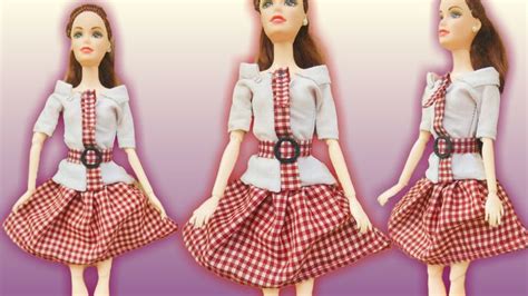 Doll School Uniform in 2021 | Barbie clothes patterns, Barbie gowns, Barbie clothes