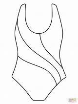 Badeanzug Swimsuits Badpak Kleurplaat Swimming Swim Swimwear Ausmalbild  sketch template