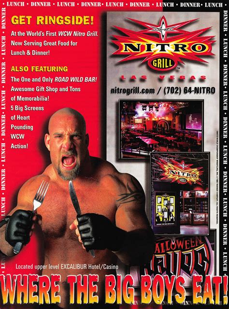 Someone Bought This: WCW Nitro Grill menu - WrestleCrap - The Very Worst of Pro Wrestling!