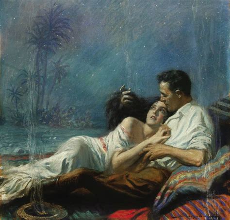 Unknown Artist - Lovers Under The Desert Sky, 1920's | Lovers art ...