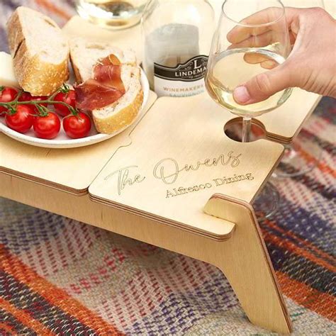 Handmade Personalized Portable Wood Picnic Table | Gadgetsin