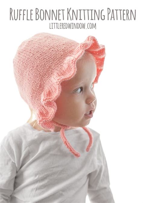 2 FRILLY Baby Bonnets Knitting Patterns 2 Styles Included Christening ...