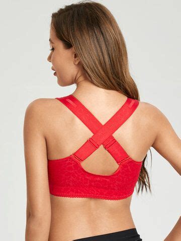 Sexy Deep Plunge Front Closure Lace Embroidered Back Bras - NewChic Mobile | Sujetadores encaje ...