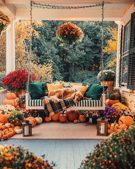 Fall Porch Decor Apartment