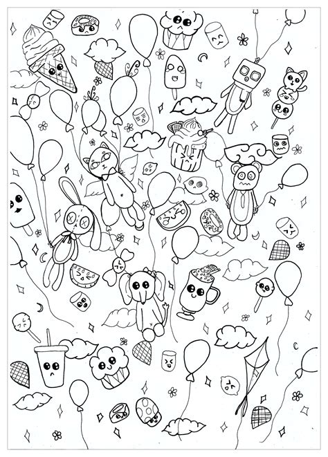 It's a party! - Doodle Art Coloring Pages for Kids