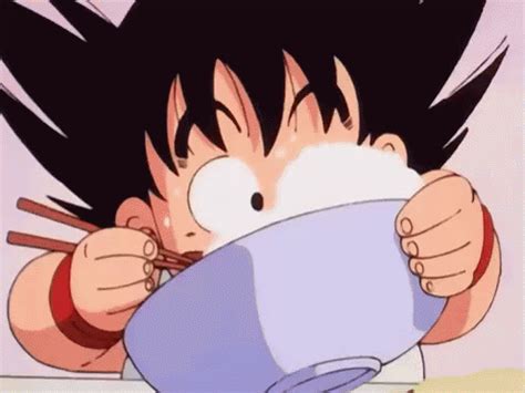 Goku Eating Rice GIFs | Tenor