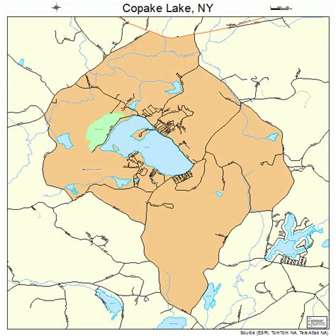 Copake Lake New York Street Map 3618124