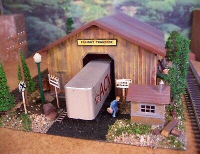 HO SCALE CUSTOM DIORAMA ASSEMBLED BUILT FREIGHT STATION WAREHOUSE MOW BUILDING | #4618480377