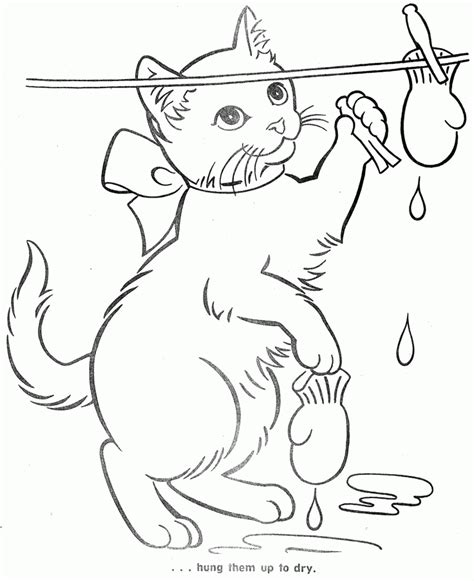 Cute Little Kittens Coloring Pages : Kitten Coloring Pages For Kids At ...