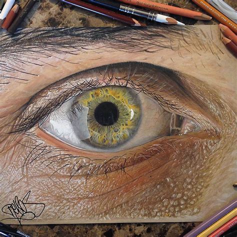 19-Year-Old Artist Draws Unbelievably Realistic Eyes Using Just Colored Pencils | Bored Panda