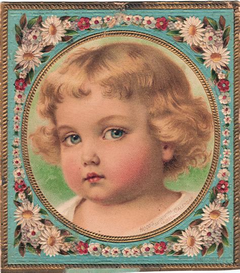 Free Vintage Clip Art Darling Toddler With Floral Fra - vrogue.co