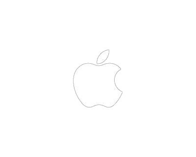 White Transparent Apple Logo - LogoDix