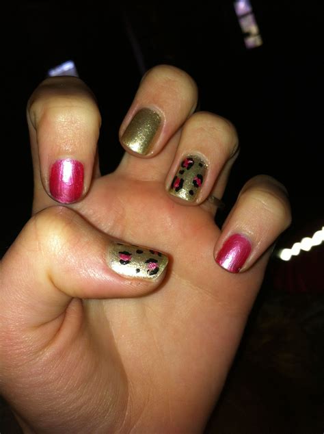 Pink and gold cheetah print nail art | Cheetah print nails, Nail art, Pink and gold