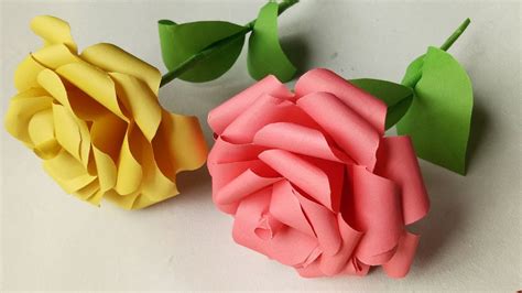 How to make realistic and easy paper roses.(Origami Rose) - YouTube