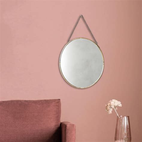 Zuri Mirror Round Antique Brass | Antique Brass Mirror | Round Mirror