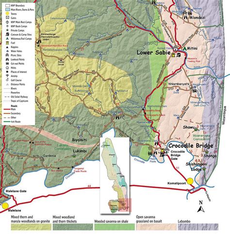 Kruger Park Map - Game Drive Safari in the South East