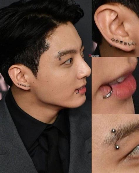 Pin by Zel Flora on Kao | Jungkook earrings, Jungkook piercing, Cool ...