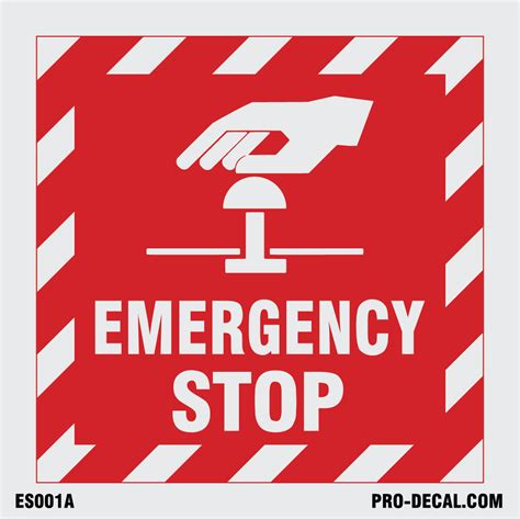 Emergency Stop 3" x 3" – Pro Decal