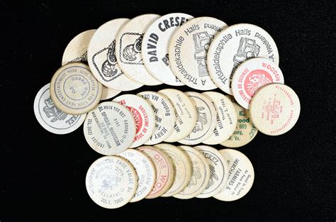 Collection of 24 Wooden Nickels - Quicker than the Eye