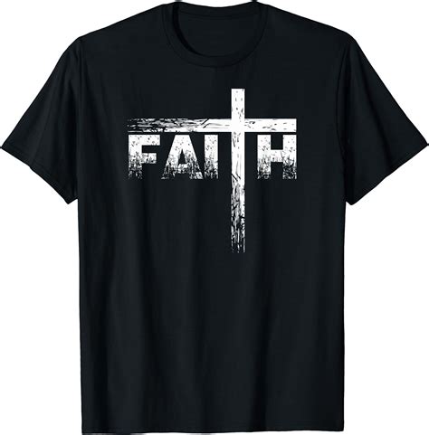 Amazon.com: Christian Faith & Cross T-Shirt - Christian Faith T Shirts ...