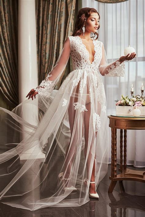 BOUDOIR dress bridal lace GOWN bridal tulle ROBE | Etsy