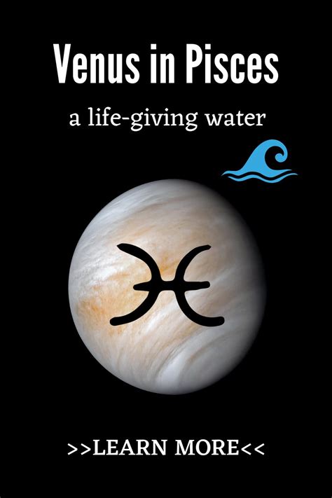 Venus in Pisces - a life-giving water - Planets' impact