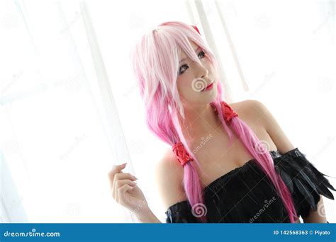 Portrait of Japan Anime Cosplay Girl in White Tone Stock Image - Image of beauty, face: 142568363