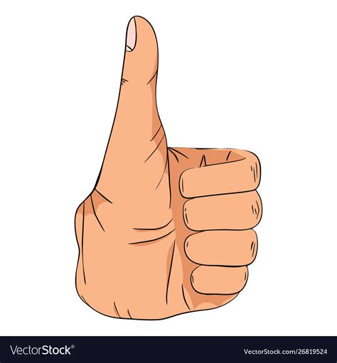 Hand gesture with good sign Royalty Free Vector Image