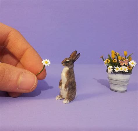 Mr. Bunny, a OOAK~Realistic~Unique~Miniature~Handmade~Easter Bunny Sculpture. | Miniatures ...