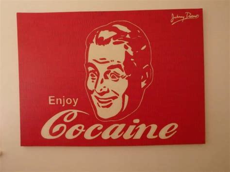 Original Oil Painting Canvas ENJOY COCAINE Pop Art Johnny Detroit | Art | Gumtree Australia ...