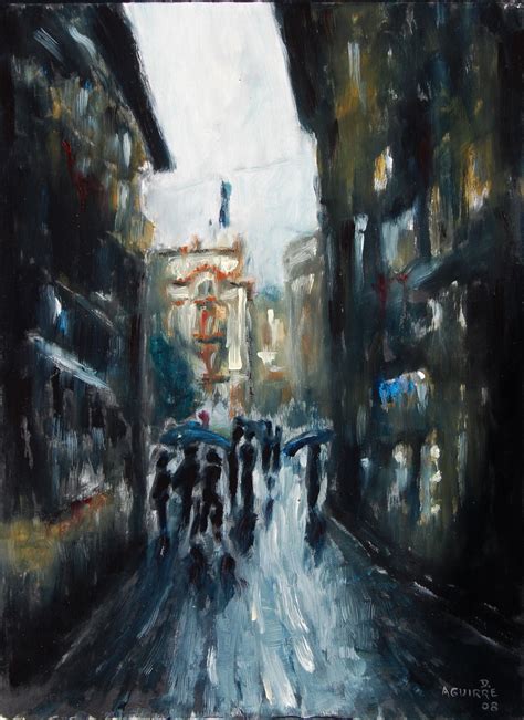 Venice Dark Alley Oil Painting By David Rocky Aguirre | absolutearts.com