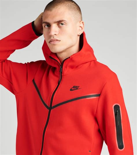 Nike NSW Tech Fleece Full Zip Hoodie (Red) - CU4489-657 | Jimmy Jazz