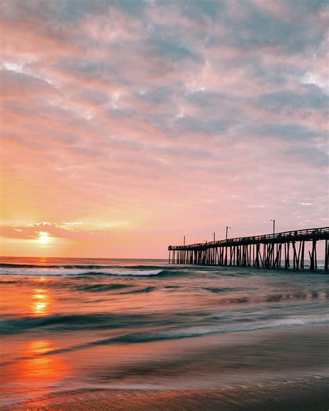 Nags Head Ocean Pier Sunrise Photograph by Gregory Ballos - Fine Art America