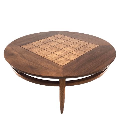 Lane Round Walnut Coffee Table - Coffee Table Design Ideas