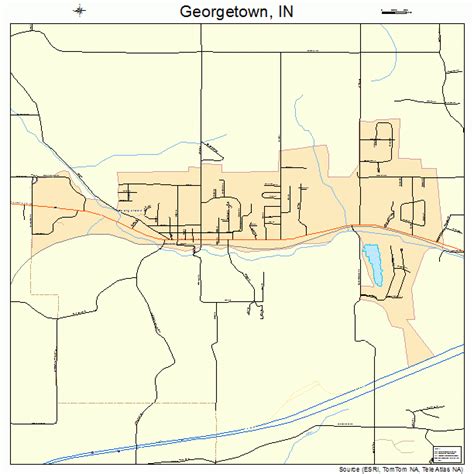 Georgetown Indiana Street Map 1827324