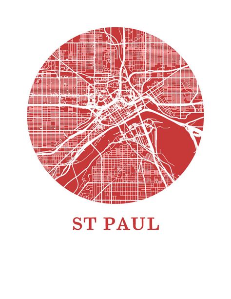 St Paul Map Print City Map Poster - Etsy