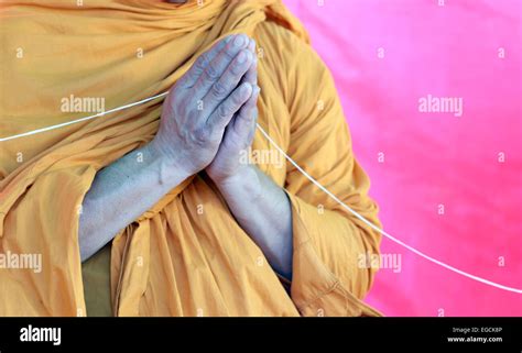 Hands of priest in worship was praying Stock Photo - Alamy