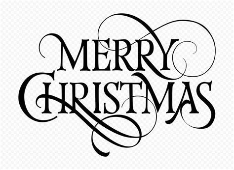 HD Black Merry Christmas Text Logo PNG | Citypng
