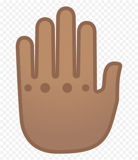 Hand Medium Skin Tone Icon - Skin Color Hand Coloring Clipart Emoji,Brown Clapping Hands Emoji ...