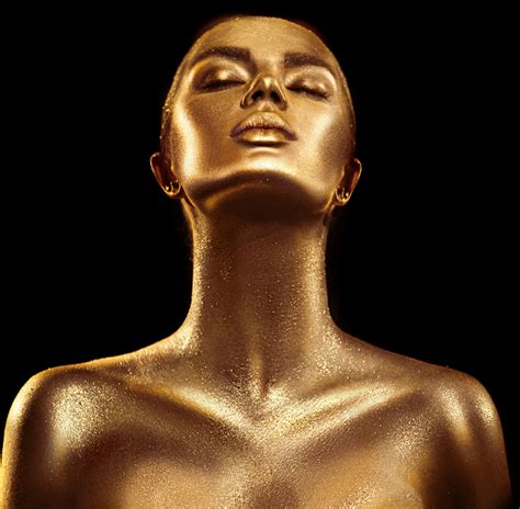 Fashion Art Golden Skin Woman Face | Fotos de beleza, Canvas, Pele