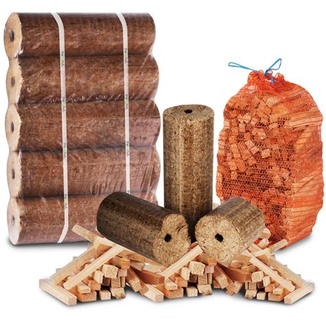 Buy The Log Hut FIRE PIT, CHIMINEA & STOVE BURNER STARTER PACK- Extra Large Wood Heat Fuel Logs ...
