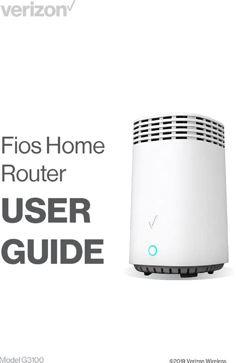 Arcadyan Technology G3100 Fios Home Router, Fios Business Router User Manual