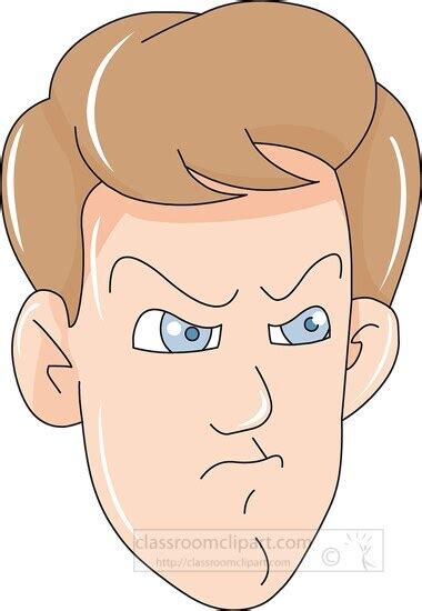 Angry Boy Pointing Finger And Scowling Cartoon Vector Clipart