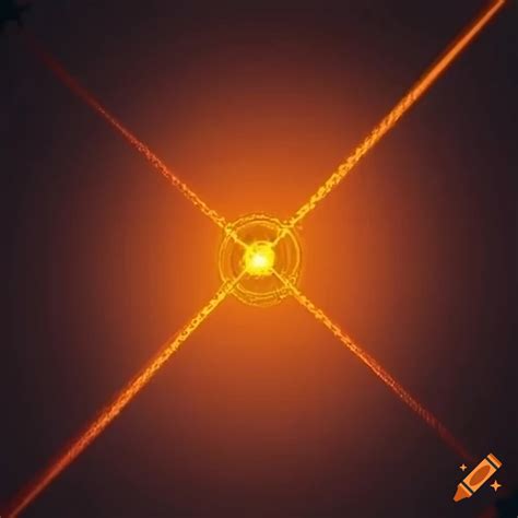 Orange laser artwork